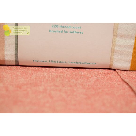 Pillowfort Twin Striped Cotton Kids' Sheet Set (Dirt Marks)* - Picture 4 of 8